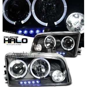  Dodge Charger 05 08 Dual Halo Angel Eye LED Projector Headlights 