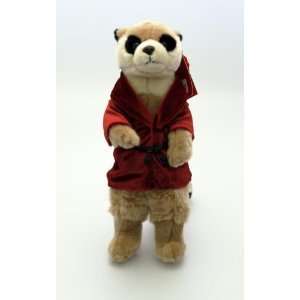   Deluxe Meerkat Soft Toy In Red Bath Robe By Keel Toys Toys & Games