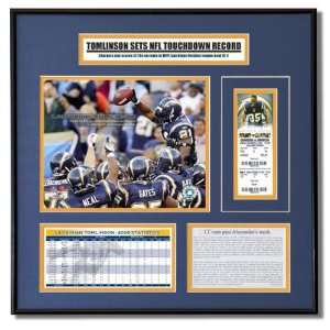  Tomlinson San Diego Chargers   2006 NFL Record Breaker   Ticket 