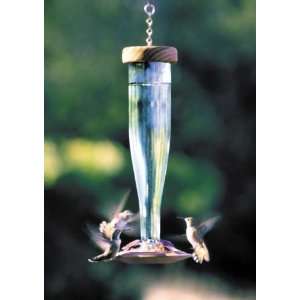   HummingBird Lantern, Shimmering, Kiln fired Glass 