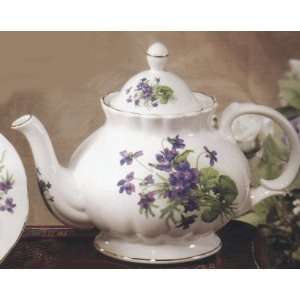   Violets & Ferns 44 oz teapot imported from England