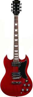 New Electric Guitar with Vintage Double Cutaway Humbuckers & Set Neck 