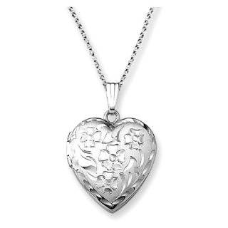 14k Yellow Gold Filled Engraved Heart Locket, 20 Jewelry: 