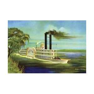 Mississippi Paddle Wheel 12x18 Giclee on canvas 
