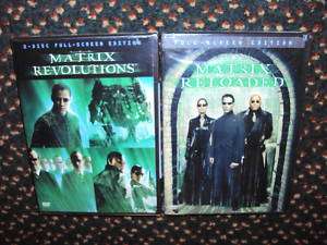 60 DVD MATRIX REVOLUTIONS AND RELOADED DVDS ALL NEW  