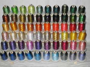 61 Large Spools Embroidery Machine Thread + STAND/RACK  