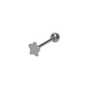  Surgical Steel Star Barbell Tongue Ring   PFF70 18 