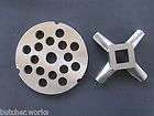 42 x 5/8 Meat Grinder plate AND knife for Hobart Biro LEM Universal 