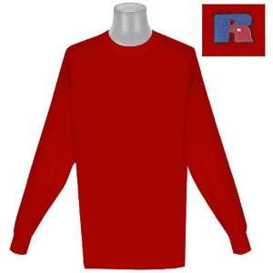   Russell Athletic Basic Cotton Long Sleeve T Shirt Mens Small: Sports
