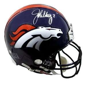 Mounted Memories Denver Broncos John Elway Signed Pro Helmet:  