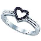   10k White Gold Heart Promise Ring (Size 8   Other Sizes Available