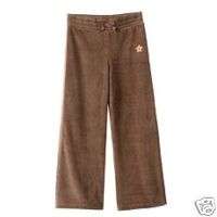 NWT Brown Velour Gold Star Yoga Lounge Pants Twins 4T 4  