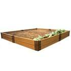   Composite Wood Grain Timber Raised Garden, 8 Foot by 8 Foot by 12 Inch