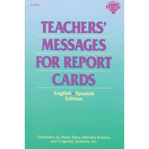   MESSAGES ENGLISH/SPAN. TEACHERS MESSAGES ENGLISH/SPAN. Toys & Games