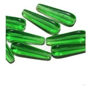  Emerald Drop Czech Pressed Glass Beads: Arts, Crafts 