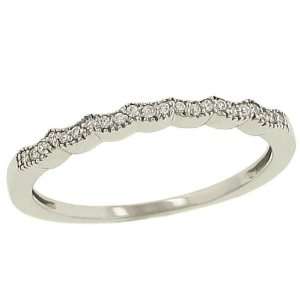  Round Pave Diamond Band with Milgrain Accents 0.07cttw 
