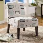 Armless Fabric Accent Chair  