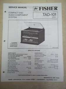 Fisher Service/Repair Manual~TAD 101 Audio System  