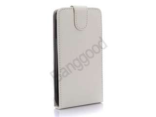 WHITE Flip PU Leather Pouch Case Cover For Samsung Galaxy Note GT 
