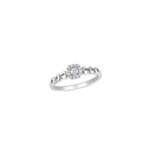   Frame Promise Ring in 10K White Gold 1/10 CT. T.W. fashion Jewelry