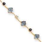 Overstock Sterling Silver Sapphire and Blue Topaz Bracelet