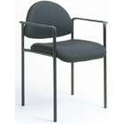Boss Fabric Stackable Chair With Arms   B9501   Gray