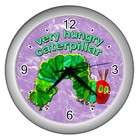   Collectibles Silver Wall Clock of Very Hungry Caterpillar Baby Nursery