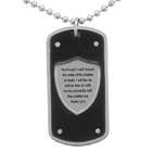   Stainless Steel Mens 1/10ct TDW Diamond Dog Tag Necklace (I J, I2