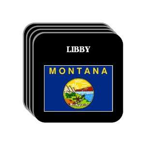  US State Flag   LIBBY, Montana (MT) Set of 4 Mini Mousepad 