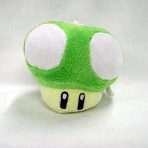  Mario Bro XS Mushroom Plush   Green Toys & Games