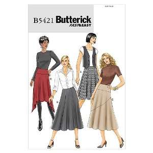  Butterick Patterns B5421 Misses Skirt, Size AA (6 8 10 12 