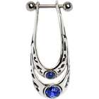 Body Candy Sterling Silver 925 Eqyptian Sapphire Blue Zirconia 