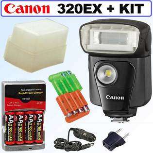  Canon Speedlite 320EX Flash for Canon SLR Cameras + Accessory Kit