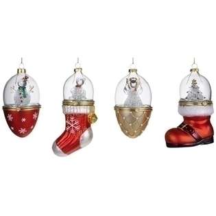   Lighted Color Changing Christmas Tree Santa Boot Ornament 