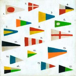 Oopsy daisy Nautical Flags Wall Art 24x24: Home & Kitchen