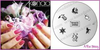 Konad Stamping Nail Art Image Plate S5 WESTERN COWGIRL  