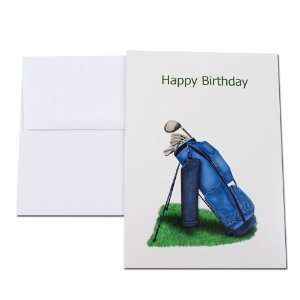    Golf Bag and Clubs Birthday Card (5x7)