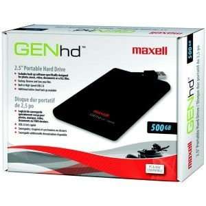  MAXELL 665202   HD500 2.5 GENHD PORTABLE HARD DRIVE (500 