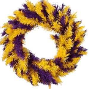    24 Gold (yellow) and Purple Holiday Wreath
