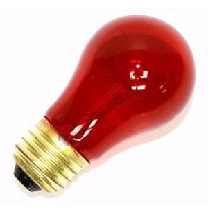   130V PAINTED TRANSPARENT RED Standard Transparent Colored Light Bulb