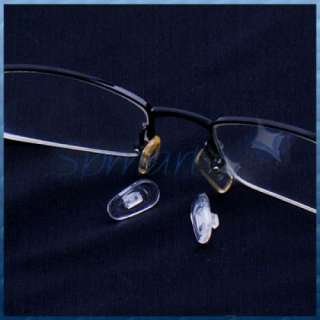 25Pair Silicone Eyeglass Nose Pads Oval Push On Eyewear  