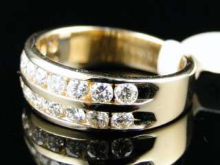14K MENS LADIES GOLD DIAMOND WEDDING BAND RING 3/4 CT  