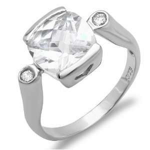   Cubic Zirconia CZ Classic Engagement ring 0.45 inch (Available in size