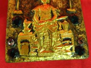 UNIQUE REAL GOLD 24K guarantee Phra Somdej LEKLAI EMBEDDED CHEST B 