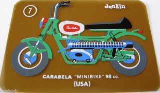 Carabela Mini Bike Vintage Dunkin Motorcycle Card #7 T  
