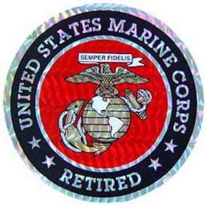  United States Marine Corps Retired Sticker Automotive
