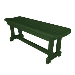  Poly Wood Park 48 Inch Backless Bench, Green Patio, Lawn 
