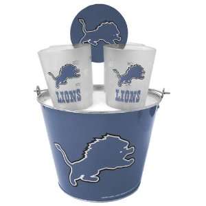   Brands Detroit Lions Glass Bucket & Pint Set: Sports & Outdoors