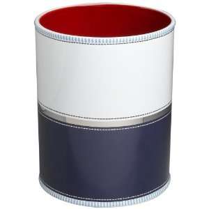    Tommy Hilfiger Annapolis Ceramic Wastebasket: Home & Kitchen