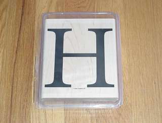 Stampin Up 1 Rubbber Stamp Monogram H, NEW* Clamshell  